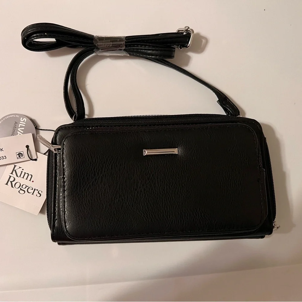 Kim Rogers Black Clutch Wristlet